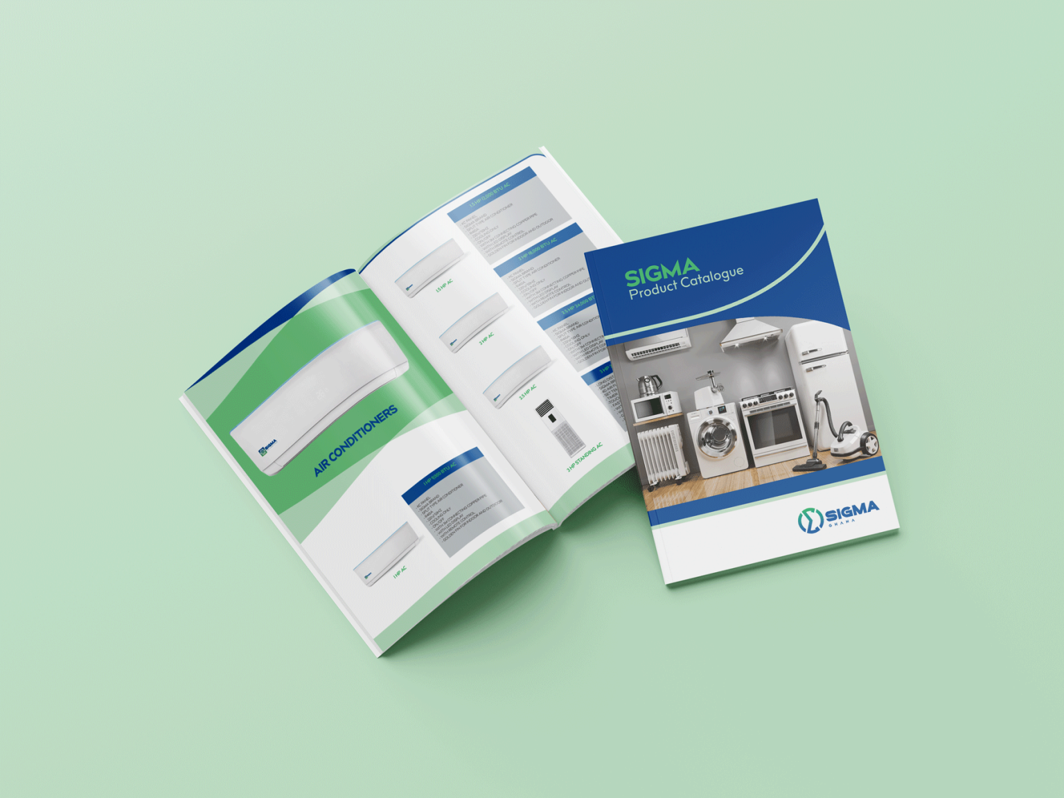 mockup of sigma brochure